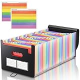 Fododo Expanding File Organiser 37 Pockets A4 Document Organiser Folder Portable Accordion Filing Folder for Bills Paperwork School Office Storage