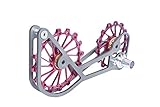 SwishTi Titanium Road Cyclocross Gravel Bicycle Bike Rear Derailleur Oversized Pulley Wheel System Cage OSPW for Shimano Ultegra/Dura Ace 6700/6800/7800/7900/7970/9000/9070 10/11 Speed use (Red)