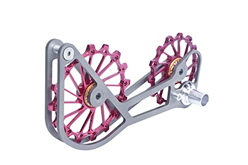 Swishti Titanium Road Cyclocross Gravel Bicycle Bike Rear Derailleur Oversized Pulley Wheel System Cage Ospw For Shimano Ultegra/Dura Ace 6700/6800/7800/7900/7970/9000/9070 10/11 Speed Use (Red) #TOP14