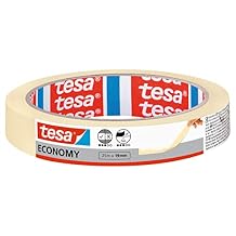 tesa Masking Tape Universal EcoLogo - Painters Tape, 4 Days Residue-Free Removal, Without Solvent - Narrow, 50 m x 19 mm