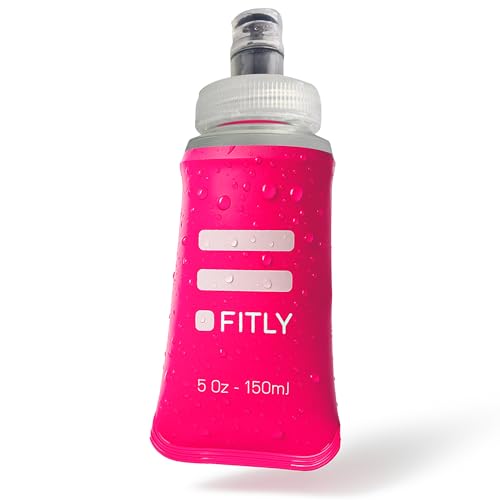 FITLY Botella Blanda 150 ml Pink - Deportiva Ideal para Correr - Botella de Hidratación para Deporte al Aire Libre - Biberón Blanda - Para Mochila de Hidratación