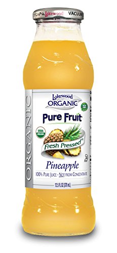 Lakewood Organic PURE Pineapple Juice, 12.5-Ounce Bottles (Pack of 12)