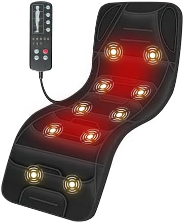 COMFIER Full Body Massage Mat with Heat, 10 Vibration Motors, 4 Heating Zones, 30-Minute Auto Shut-Off, Foldable Relaxation Pad for 3 Adjustable Intensity– Vibration Massage Only