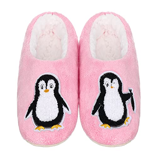 Image of ZYZX Cute Slipper Socks with Grips,Cozy Soft Sole House Slippers for Women | Animal Pattern Warm Safe Non Slip Fleece-lined Fluffy Fuzzy Socks Indoor for Adult,Easy to Wash,Gifts