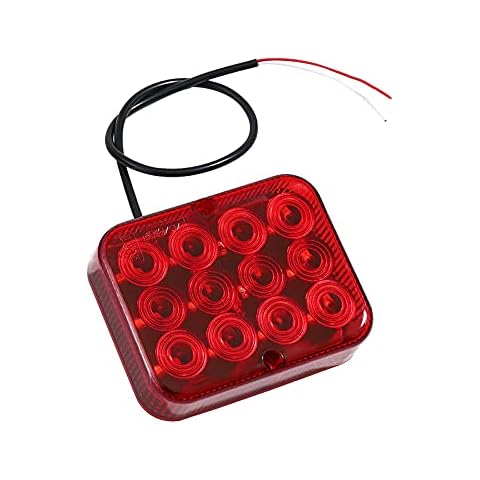 Eacalyc 1 * LED Rear Fog Light Red Trailer Fog Lamps Universal for Trailer Truck Caravan Cover