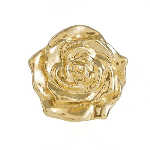 Image of Gold Flower Brooches for Women Enamel Rose Lapel Pins for Men Suit Backpacks Blazer Dress Jacket Badge Wedding Party Accessories Gift