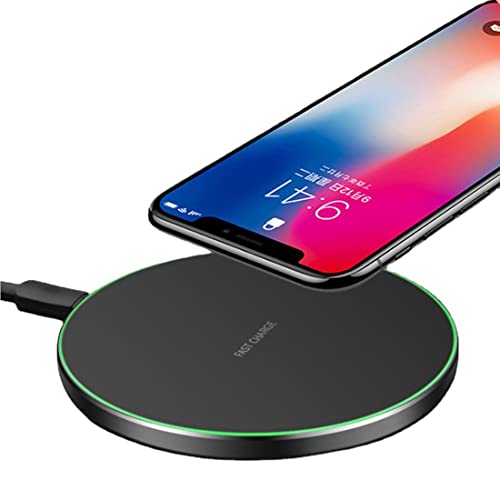 New Fast Qi Wireless Charger 15W, Charging Pad Compatible With Iphone 14/13/12/12 Pro Max/11/Xr/X/8 Plus, Samsung Galaxy S21/S20 Ultra/S10/S9/, Any Devices Support Wireless Charging (No Adapter) #TOP1