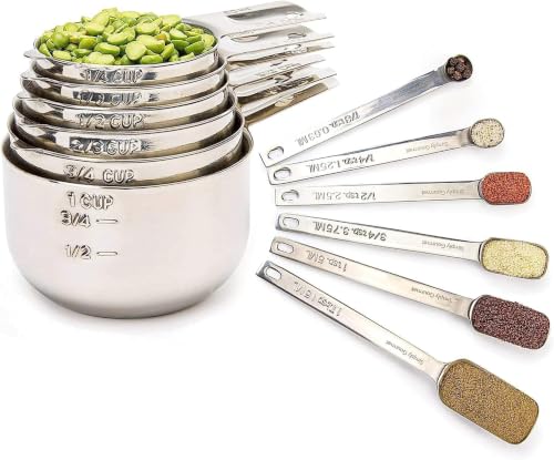 Simply Gourmet Measuring Cups & Spoons Set of 12, 18/08 Stai...
