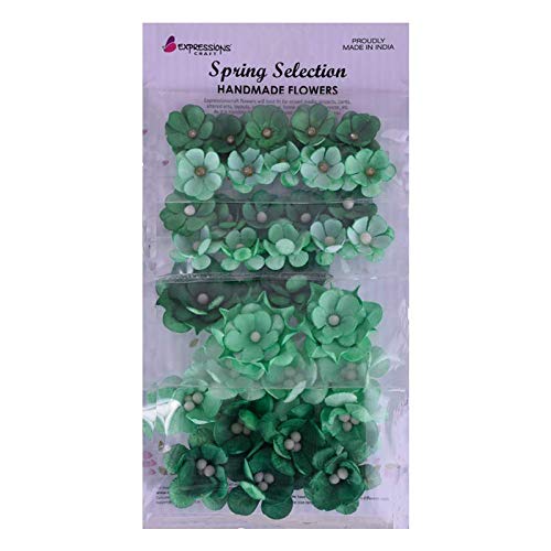 immix Expressions Craft Handmade Paper Flower Spring Flora for (crafting) mixed media, scrapbook, layouts, DIY crafts, home décor and favors (Adam & Eve)