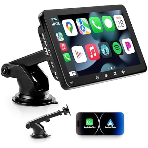 7 Inch Car Display with CarPlay and Android Auto Cover