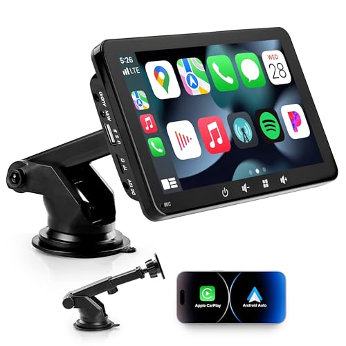 Pantalla de coche compatible con CarPlay y Android Auto, tablet p...