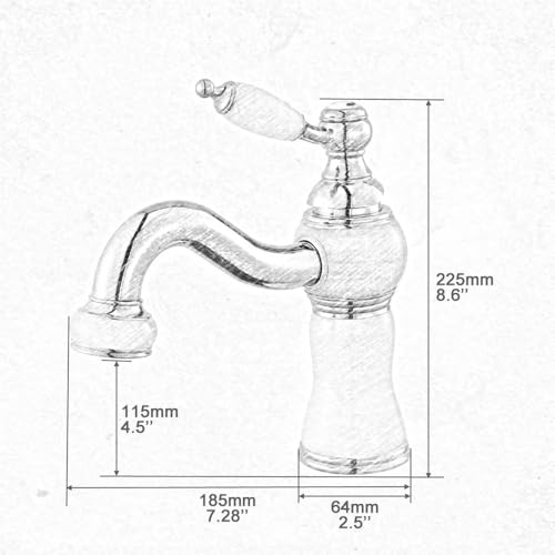 Robinet de lavabo rotatif XT-1004 fini les éclaboussures de marbre - 4