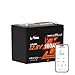 LiTime 12V 100Ah Group 24 Bluetooth Heating LiFePO4 Battery, Built-in 100A BMS with 2 Heating Mode, Low-Temp Protection, Max. 15000 Cycles, Perfect for RV, Solar System, Trolling Motors etc.