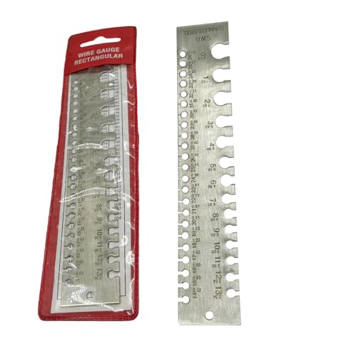 Calibrador para medir calibre de cable acero inoxidable con escala lineal estándar y métrica miniatura 1