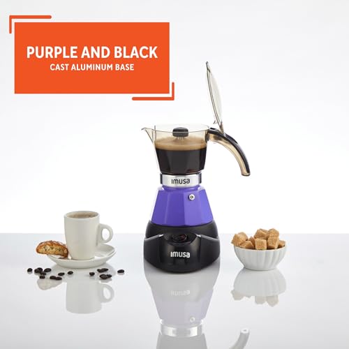 Image of IMUSA 3 or 2cup Electric Espresso Maker, Purple