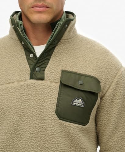 Fleece Sweatshirt With Snap Collar Superdry Fuji - 2