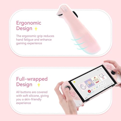 GeekShare Protective Case Compatible with Nintendo Switch OLED Console and Joy Con- Slim Cover Case