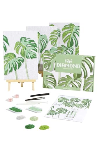 Dabble Diamond Painting Kits - Set of 3 Full Diamond Painting Kits for Adults with Canvas Frame Crystal Diamond Art