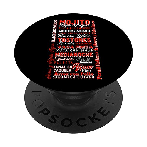 Comida Cubana Cuba Foodie Mojito Chef Latino Havana Cubano PopSockets PopGrip Intercambiable