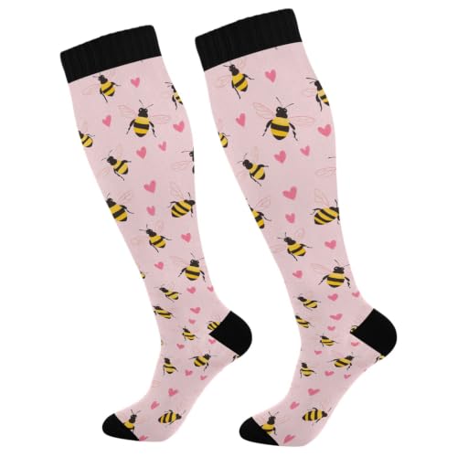 Image of Wusikd Halloween Black Cat Compression Socks for Women and Men Circulation Pumpkin Long Socks for Athletic Running 1