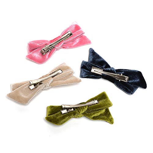 Velvet Bow Hair Clip Knotted Soft Hair miniatura 2