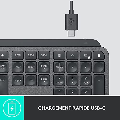 Image of Logitech Mx Keys for Business Keyboard Bluetooth AZERTY French, W127044133 (Bluetooth AZERTY French Graphite)