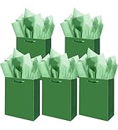 Schwarze Geschenktüten Mit Seidenpapier - 5 Mittlere Kartontaschen 20x11x24cm Für Hochzeit & Geburtstag