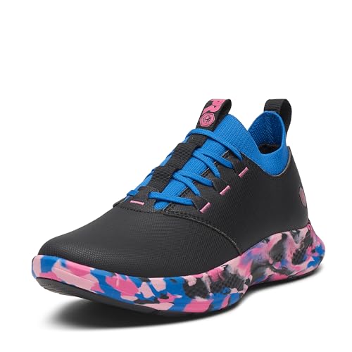 Timberland PRO Women's Solace Max Slip-On Soft Toe Healthcare Professional Shoe, Black/Blue, 8.5 Wide