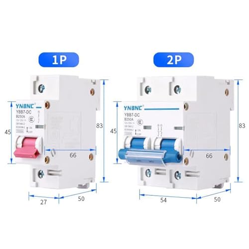 Disyuntor de CC 1P 150A magnético e interruptor térmico de corriente continua 12V 3