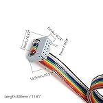 Fielect-Female-to-Female-IDE-PATA-Colorful-Flat-Ribbon-Cable-30cm-64-pin-Power-Connector-Splitter-Cable-Copper-Conductor-Adapter-for-Printer-Autor-Electrical-Equipment-2pcs