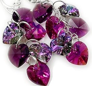 Boucles d'oreilles cœurs argent 925 anti-allergie longues avec certificat