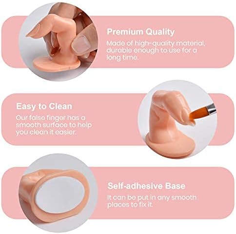 Kalolary Nail Hand Practice for Acrylic Nails, Manicure Practice Hand & Fingers Flexible Bendable Manicure Hand with 500PCS False Nail Tips, Nail Clay & Nail Files for Nail Art Training Tools (Clear)