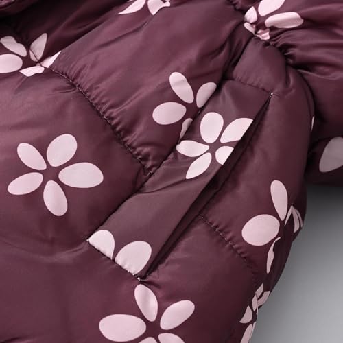 Guqmjde Daunenjacke Mädchen Winterjacke Thermal Mantel Wintermantel Jacken Winddicht Puffer Jacket Kapuzenjacke Daunenmantel Outdoorjacke Thermojacke Sweatjacke Wein, 4 Jahre