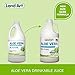 Land Art - Pure Aloe Vera Juice Unflavored – Cold-Processed - 99.7% Organic Aloe Vera Inner Fillet from Fresh Texas Leaves – Digestive Health, Detox and Natural Wellness – 64 fl oz