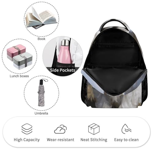 Bichon Frise Dog Backpack for Travel, Ultra Durable Small Bookbag Lightweight Daypack for Women Men3
