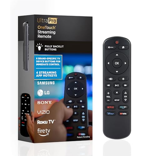 Lista de Mandos a distancia Top 10. 50 UltraPro OneTouch - Mando a Distancia Universal para Samsung TV, LG Mando a Distancia Universal para Smart TV, Roku reemplazo Remoto, Vizio, Sony, retroiluminado, Negro, 83758