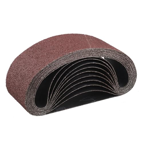 STEBRUAM Bande Abrasive 75x 533 mm,10PCS 40 grain Ensemble de Bandes Abrasives