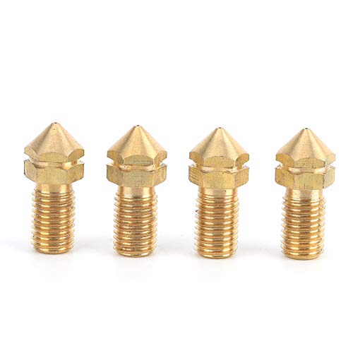 ASHATA Boquilla de Impresora 3D, Boquilla de extrusora de Impresora Accesorios de Impresora 3D, Boquilla de latón extrusora UM3 0.4 mm para consumibles de 3.0 mm/Piezas de Repuesto Ultimaker