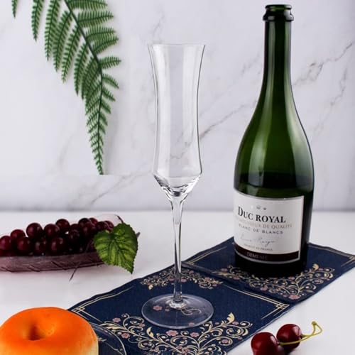 Image of Melbify Tube Champagne Flutes Glasses Gift Set | 160 ML | Set of 2 | |Elegant Gift Box| |Limited Edition | Red & White Wine & Champagne Glass | Ideal for Wedding,Couple,Anniversary Set