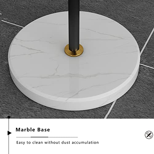 Lámpara de pie de plumas para iluminar sin deslumbrar con mesa de mármol integrada 5