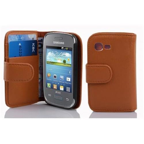 cadorabo Coque pour Samsung Galaxy Pocket Neo en Noisette Marron - Housse Protection en Similicuir Structuré avec Stand Horizontal et Fente Carte -...