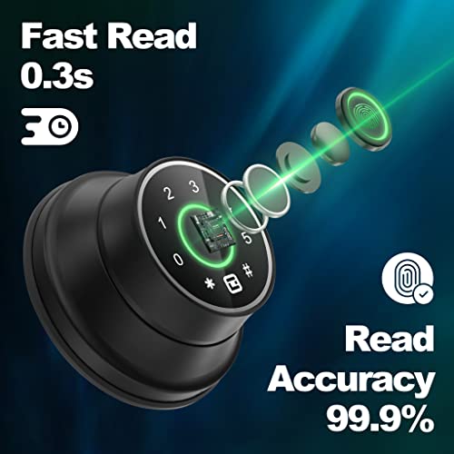 Geektale 4-In-1 Keyless Entry Door Lock-Fingerprint Door Lock Smart Door Lock With Keypad Biometric Smart Locks For Front Door Deadbolt Lock, App Control, For Front Door Lock Exterior Door Lock #TOP2