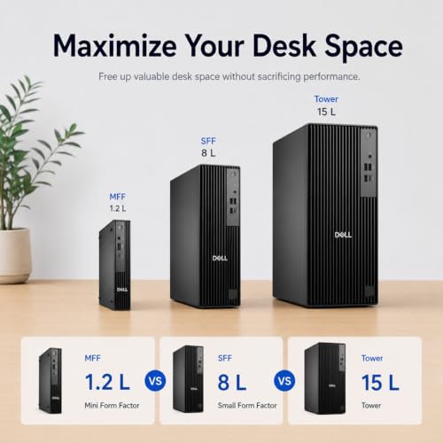 Image of Dell Pro Micro QCM1250 (Next Gen OptiPlex 7020 7000 MFF), Intel 14-Core i5-14500T (> Ultra 5 135U) Mini Business Desktop, IST Computer Customized 16GB /32GB /64GB DDR5 RAM, 512GB /1TB /2TB SSD, Win 11 Pro