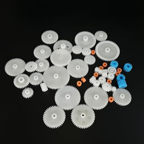 51PCS Plastic Gear Single Gear Spindle Worm Gear Motor Gears for DC Motor RC Car Robot Aircraft DIY Model Toy Parts