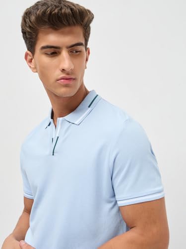 Image of Urbano Fashion Men's Solid Regular Fit Half Sleeve Cotton Polo T-Shirt