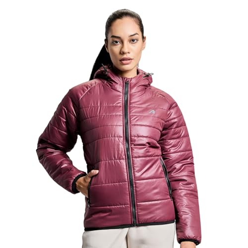 Image of Boldfit jacket for woman puffer winter jacket for woman standard length jackets for women stylish latest hooded winter wear jackets for women cozy jerkins for ladies