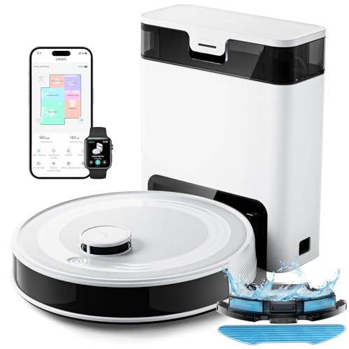 Lefant M2S Pro Robot Aspirateur Laveur 10000Pa avec Station Vidage Automatique Poussière,Navigation...