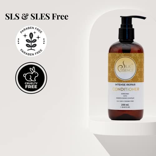 Image of Intense Repair Keratin Conditioner for Men & Women (250ml) / Enriched with Keratin Amino Complex /Conditioning /Smooth & Shine to Maintain Your Straight Hair /Silicone & Paraben Free