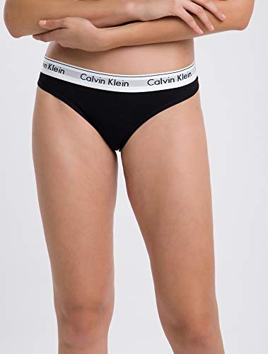 Calcinha Tanga, Calvin Klein, Feminino, Preto, M