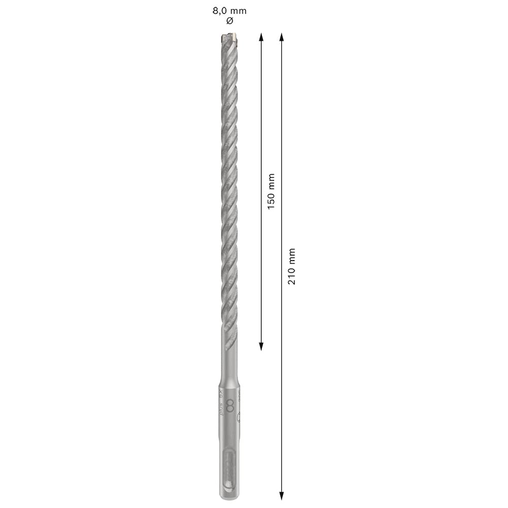 Bosch 2608833790 SDS Plus-5 X: 8 x 150 x 210 (10), rozm.